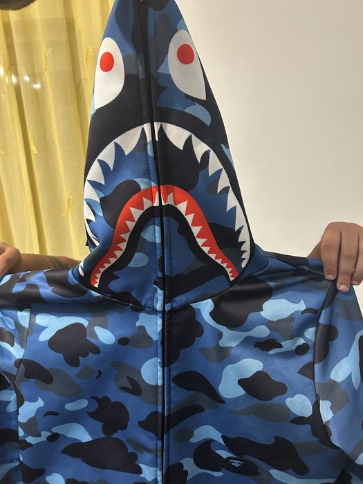 Bape shark hoodie como
