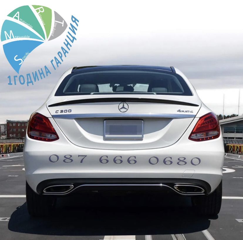 Лип спойлер багажник Mercedes W205 C class lip spoiler amg амг в205 Ц