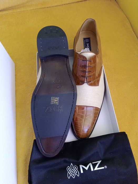 Мъжки обувки лен и кожа