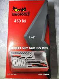 TengTools Set de cheie SOCKET 35 PCS 1/4"