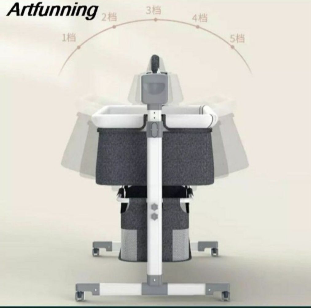 Даставка бесплатная ! Детская электрическая люлка .Прикроватная кровак