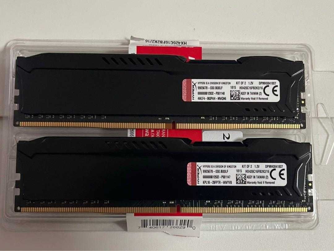 DDR4 Ram Memorie HyperX Fury Black 4GB, DDR4, 2666MHz+Samsung 4GB DDR4