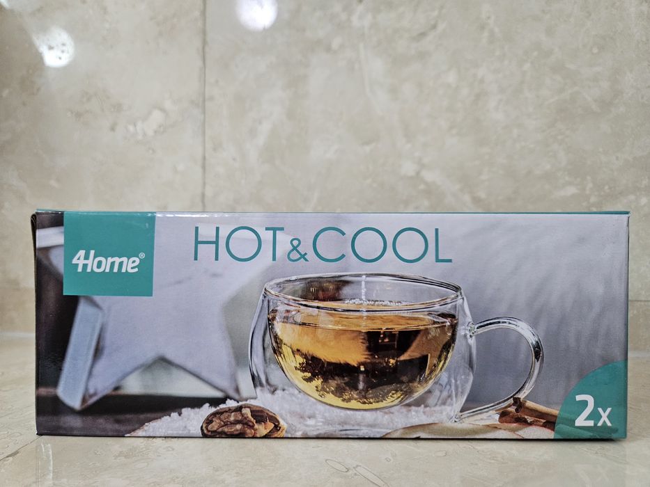 4home Set 2 cesti cu perete dublu termo 280ml