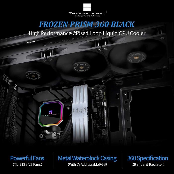 Cooler CPU Lichid Thermalright Frozen Prism 360 Black,PWM,Intel AMD