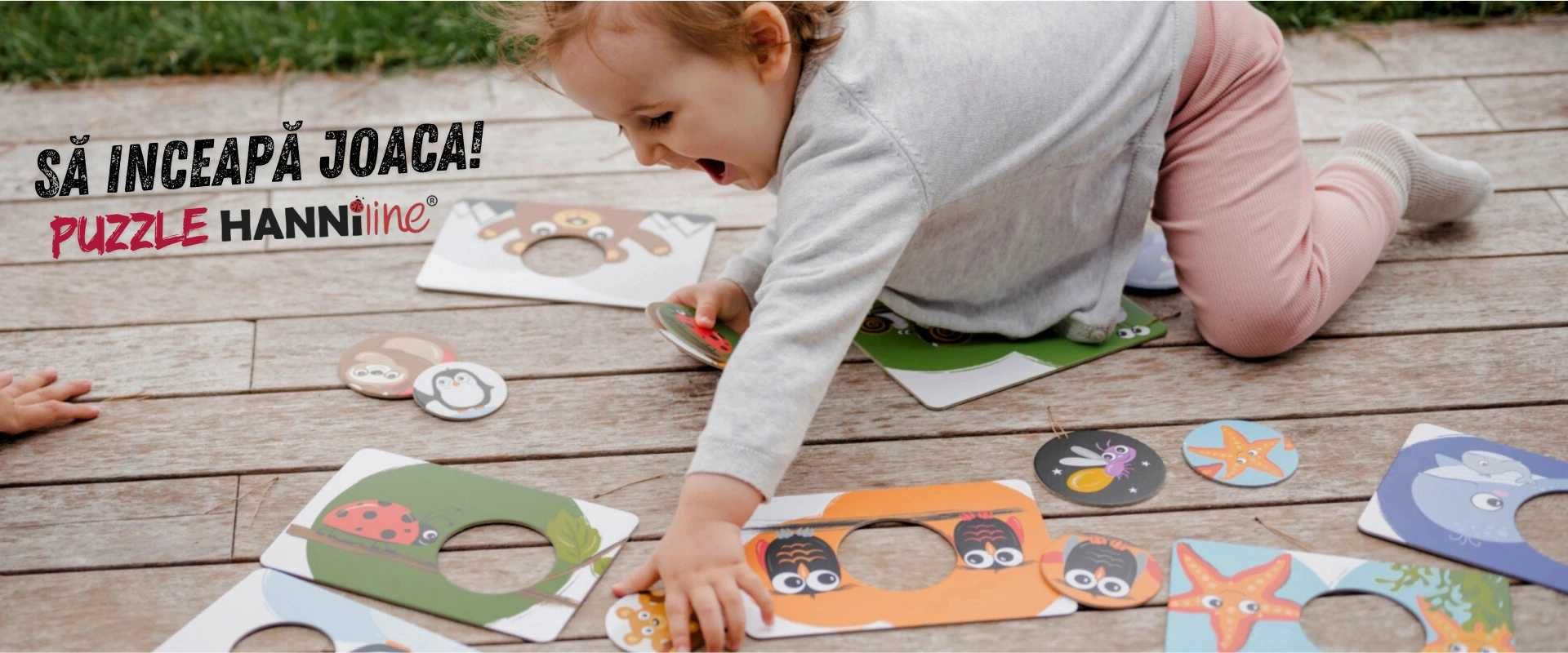 Carduri puzzle jucarie educativa fabricata in EU - animale si culori