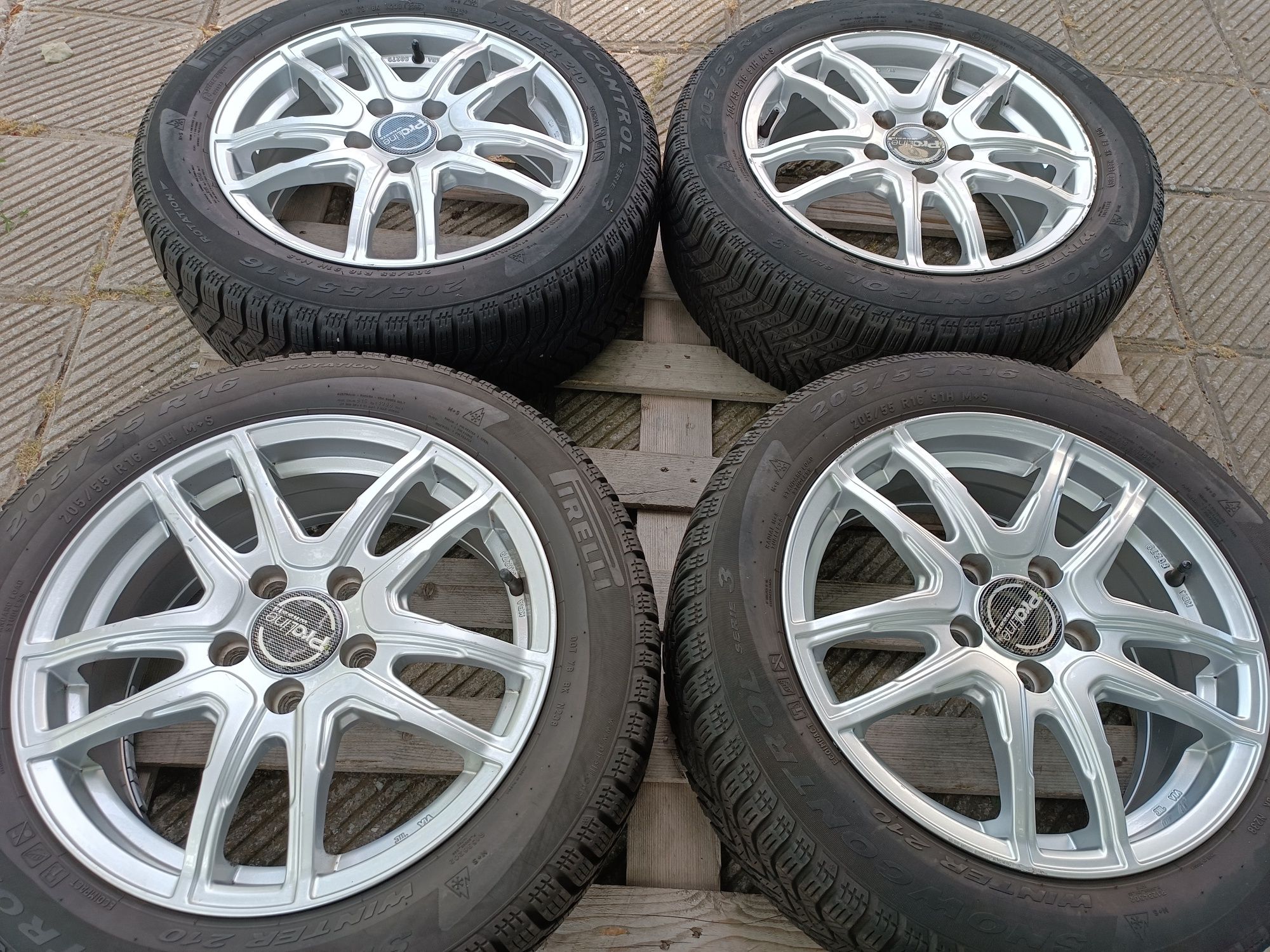 Лети джанти 16ки 5х112 Platin + зимни гуми 205/55/16 Pirelli