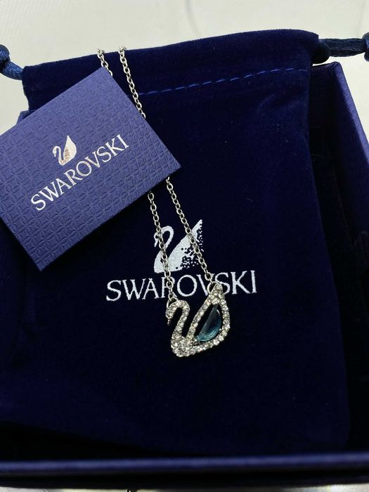 Lant Swarovski lebada albastru