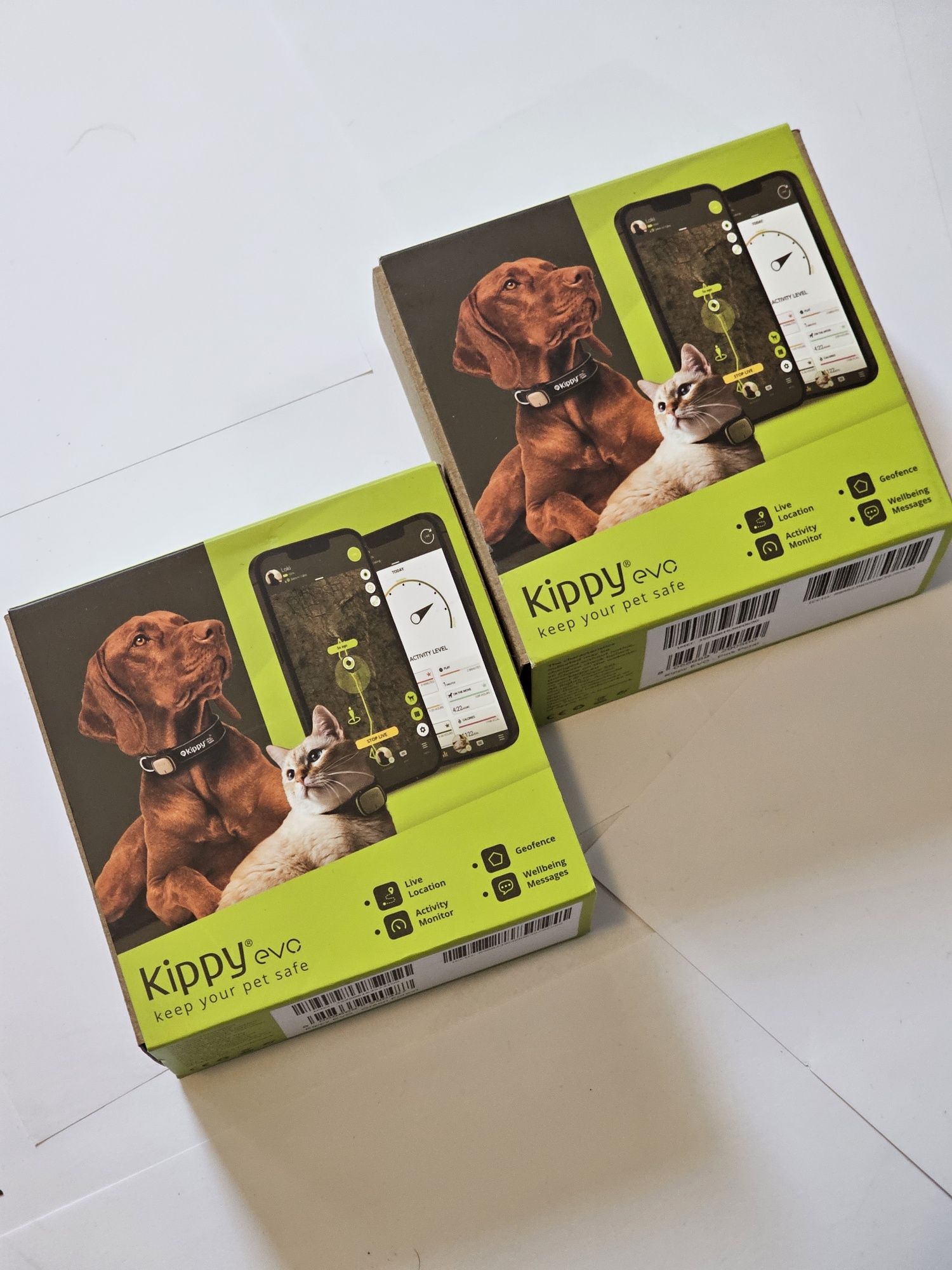 KIPPY - GPS Pet Tracker Collar Evo - Tracker de sănătate și activitate