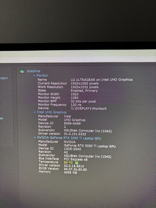 Laptop gaming ASUS TUF F15 RTX3050Ti