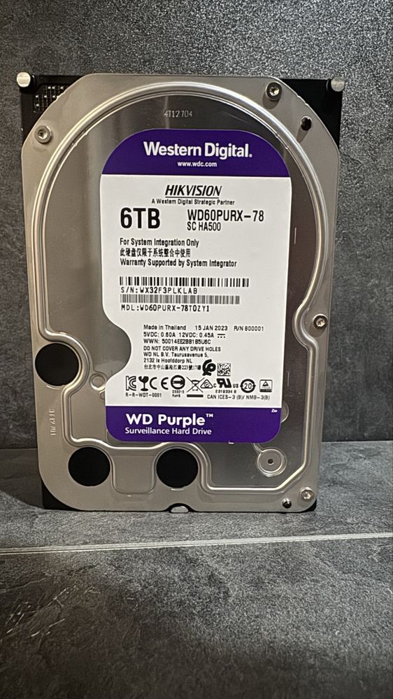 WD purple 6Tb в отличном состоянии
