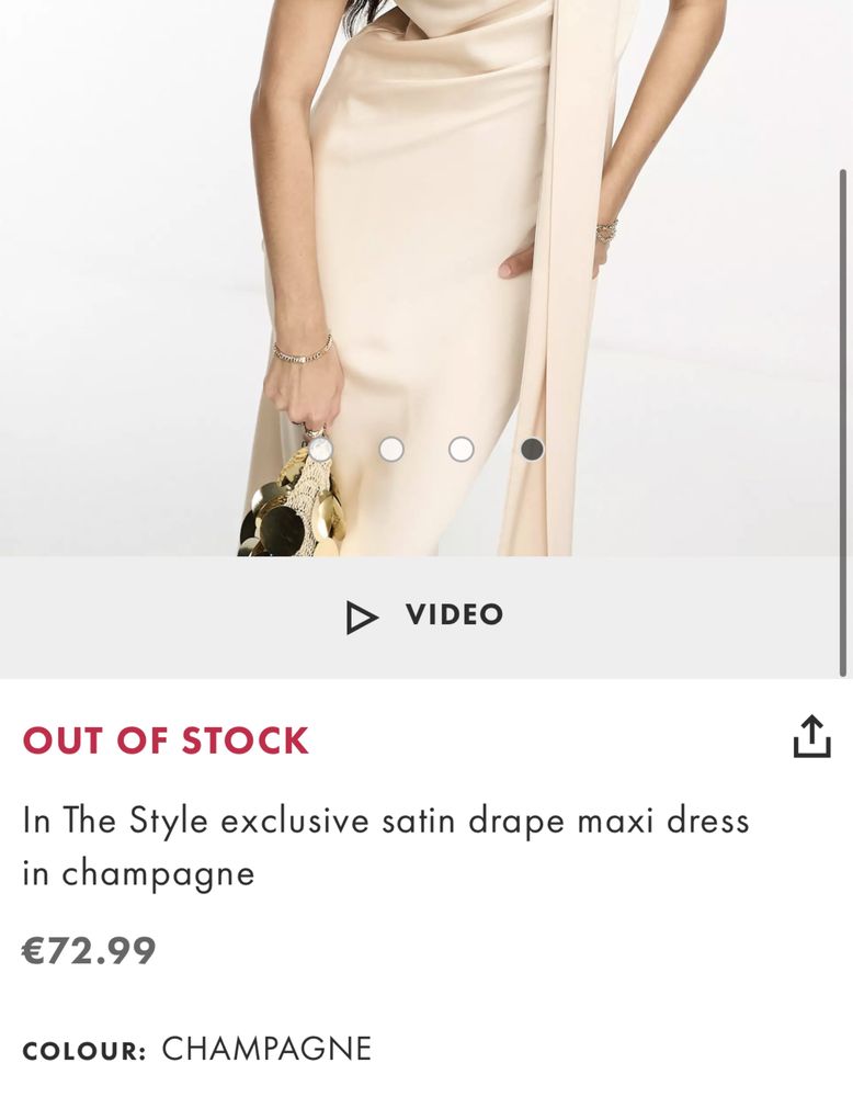 Rochie Asos In the style din satin
