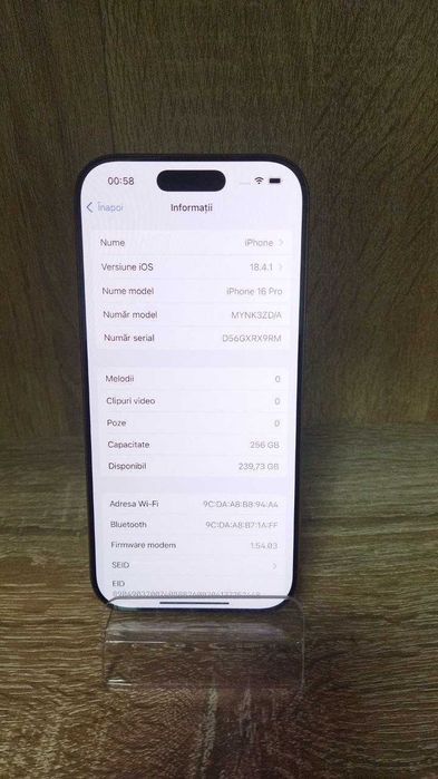 Apple iPhone 16 Pro 256 GB Natural Titanium Cod 93815
