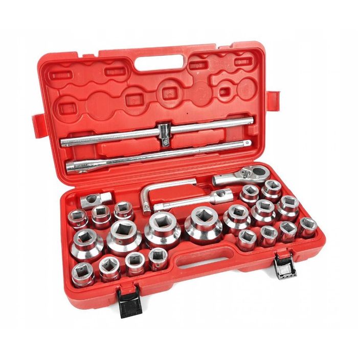 НЕМСКО Гедоре Камионско 26 Части Шестостенно 3/4" 1" 21-65mm+ЛЕД ФЕНЕР