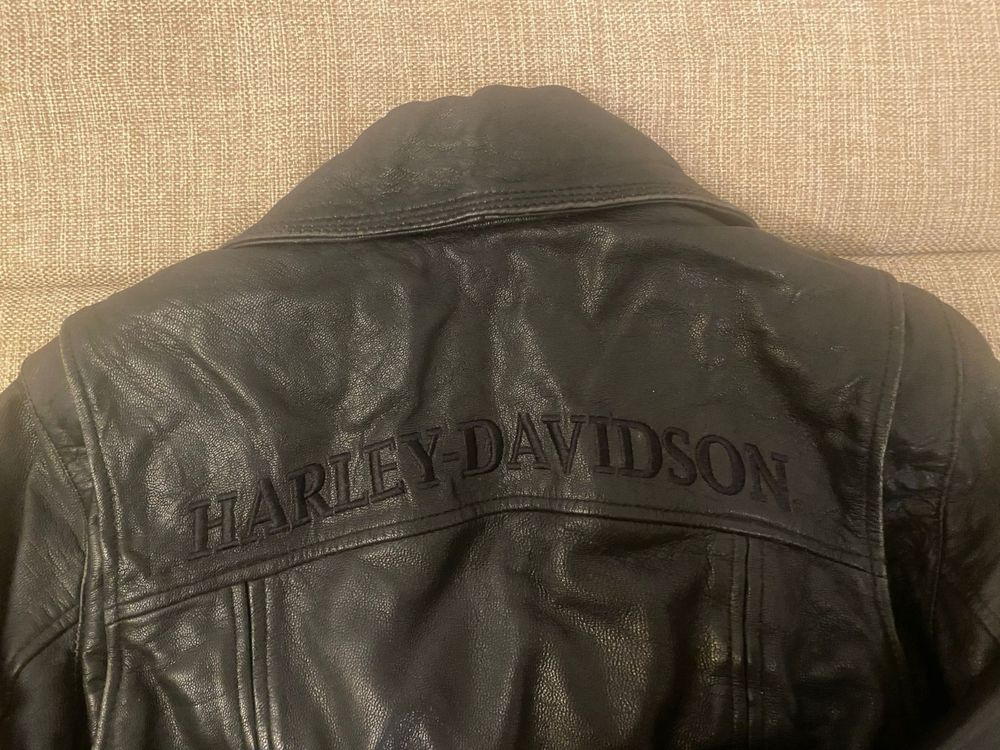 Harley davidson jacket geaca moto biker piele vintage rock opium