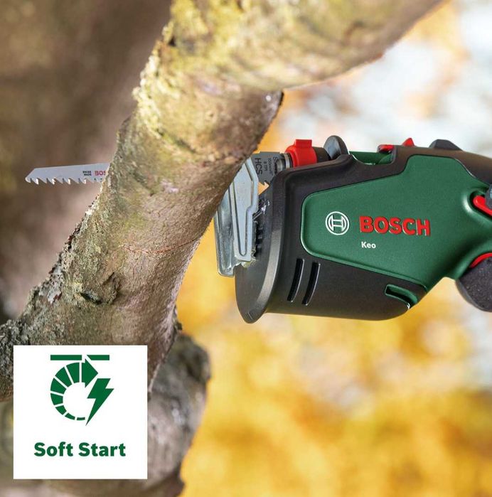 Акумулаторен саблен трион Bosch KEO 18 LI Solo, 18 V, 80 мм