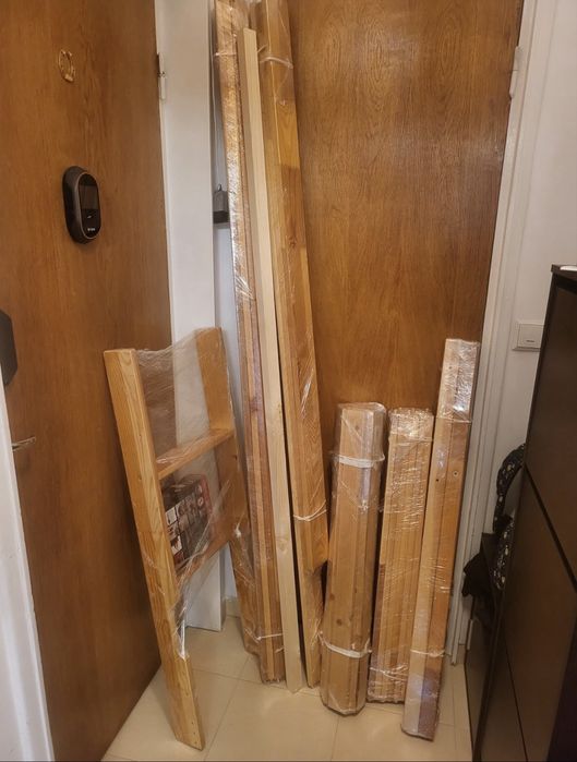 Pat etajat ikea  90×200 cu spațiu de depozitare