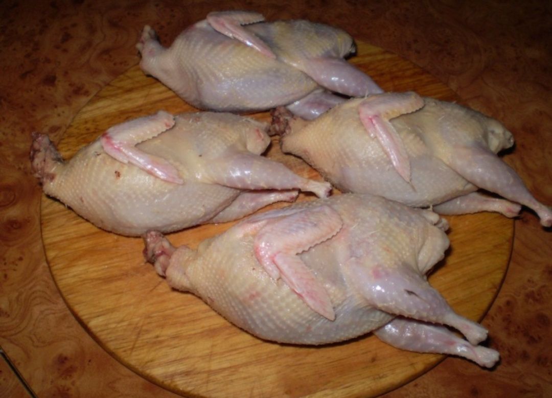 Мясо перепелов .