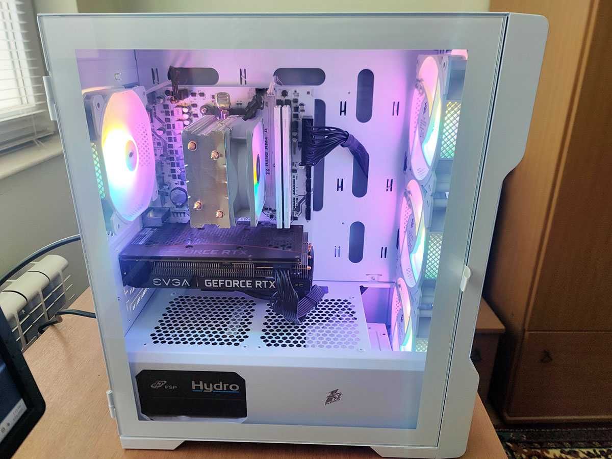 Геймърски компютър, Ryzen 5500, Rtx 3060ti, 1tb nvme ssd, 32gb ram