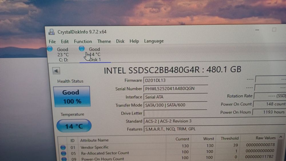 SSD Dell intel sata 3