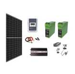 Sistem OFF-GRID complet 740W pe 24V cu baterii si invertor 2000w