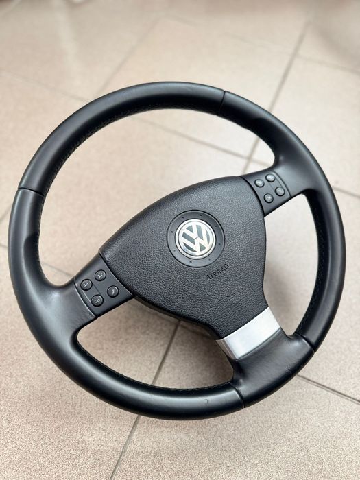 Volan piele + airbag + comenzi / VW Golf 5 - Passat b6 - Jetta -Tiguan