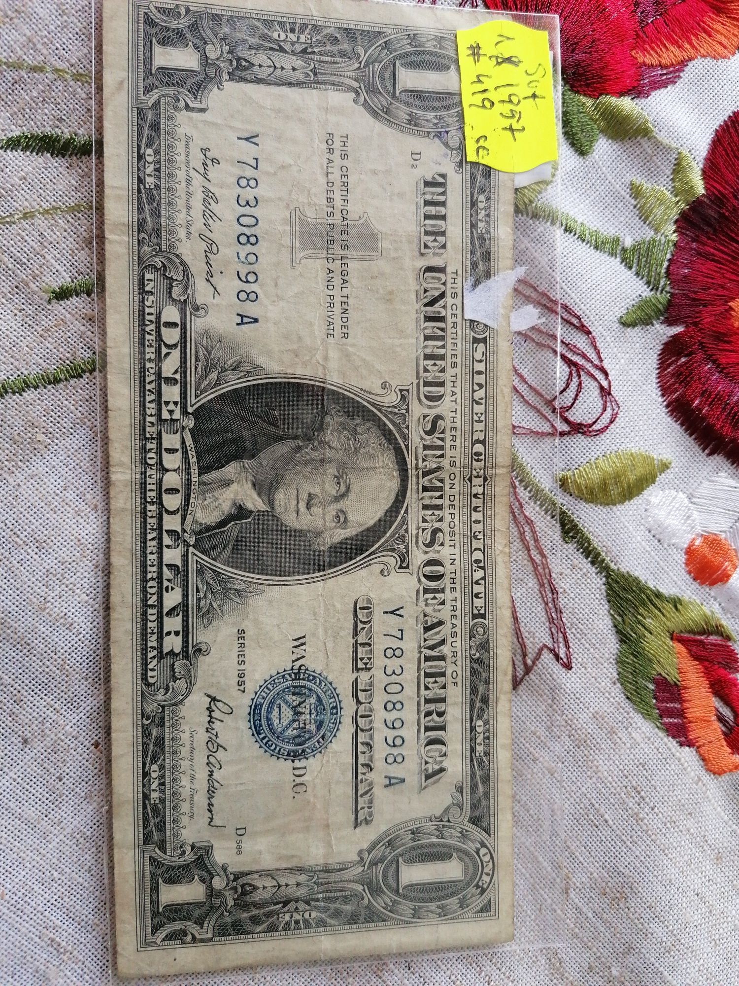 1 dolar 1957 Si 1935