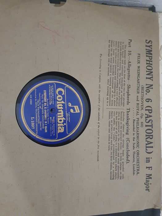 Album cu 5 placi vinil Simfonia nr. 6 Pastoral (Beethoven)