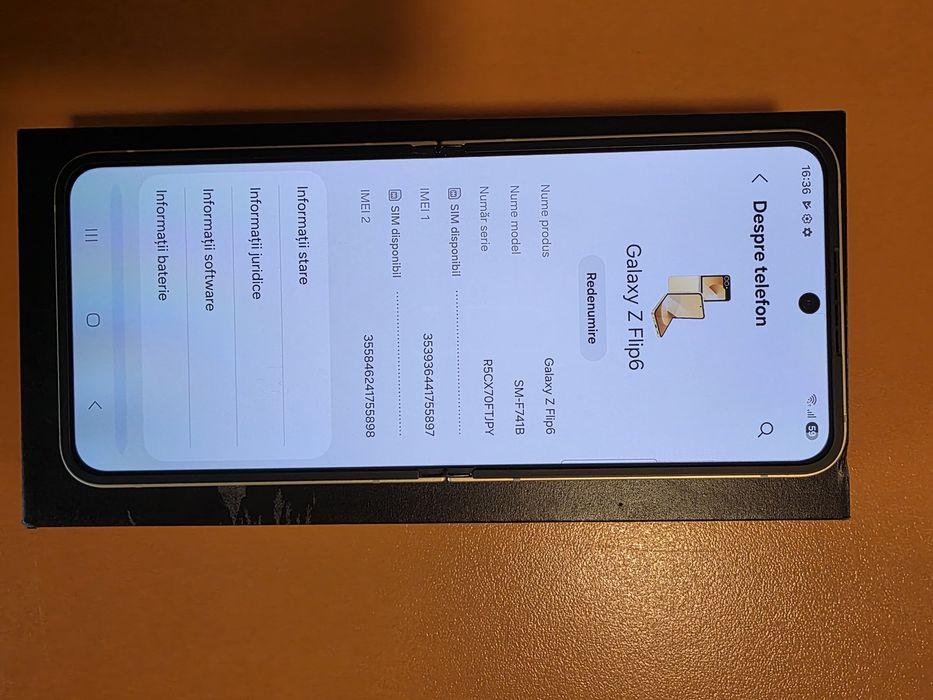 Samsung Flip6 256gb 5G, Yellow, stare buna factura garantie bonus