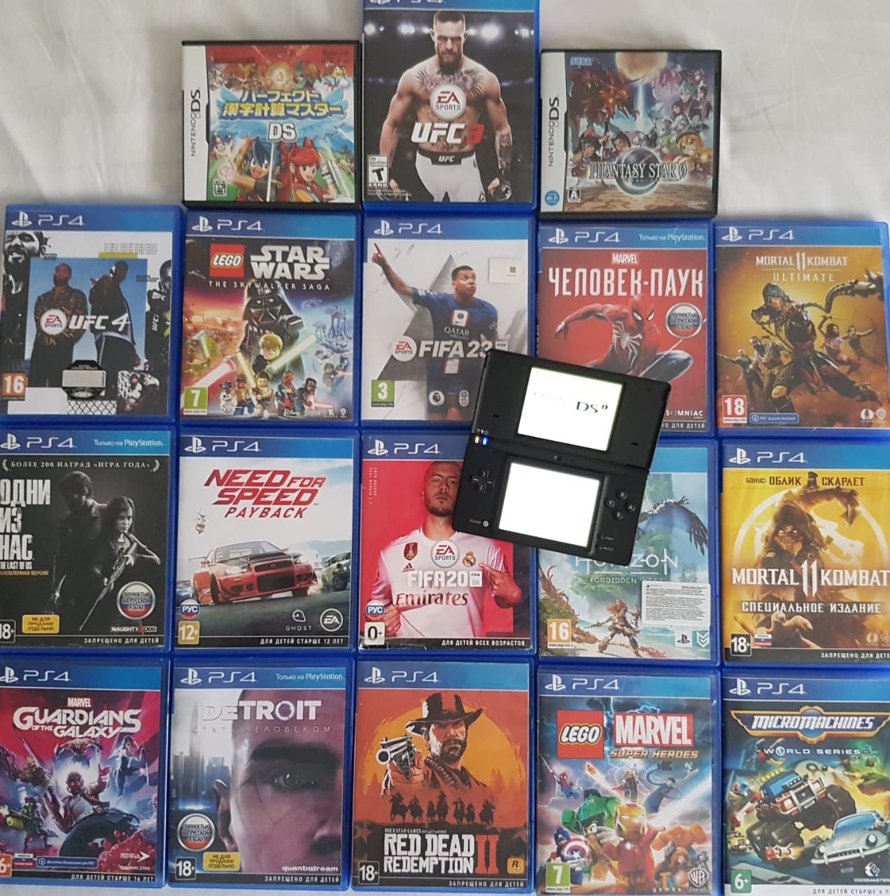 FIFA20,23 Red dead Redemption LEGO Mortal kombat Need for speed UFC3,4