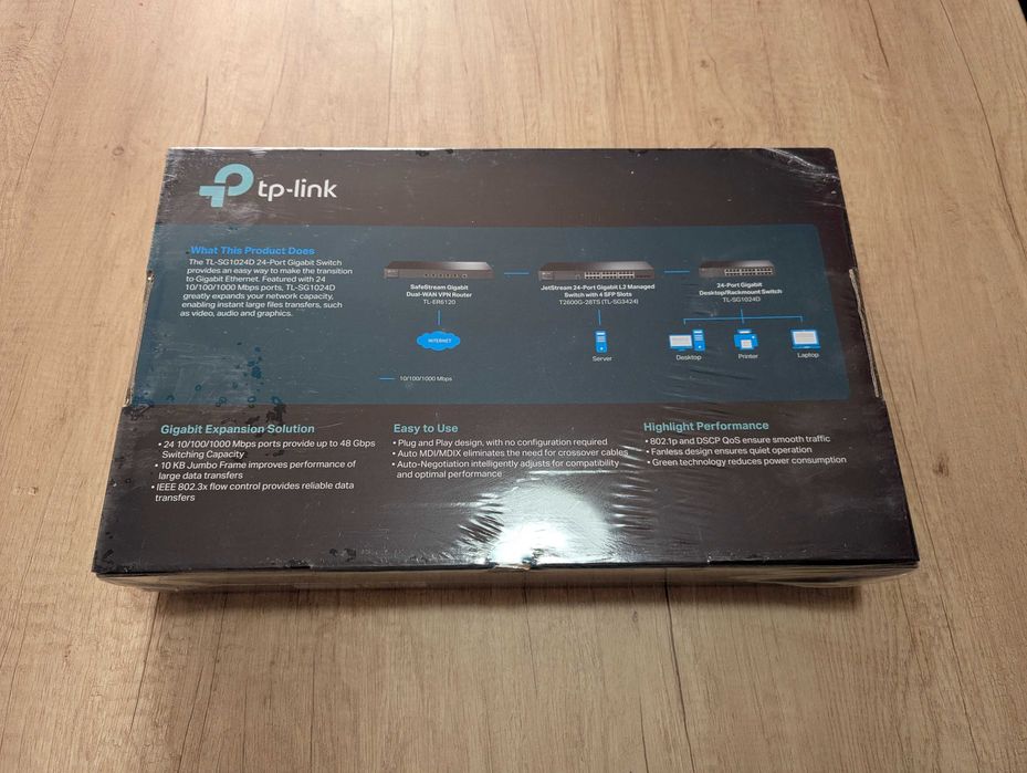 Switch TP-LINK Gigabit TL-SG1024D, nou, sigilat. Garantie 24 luni!