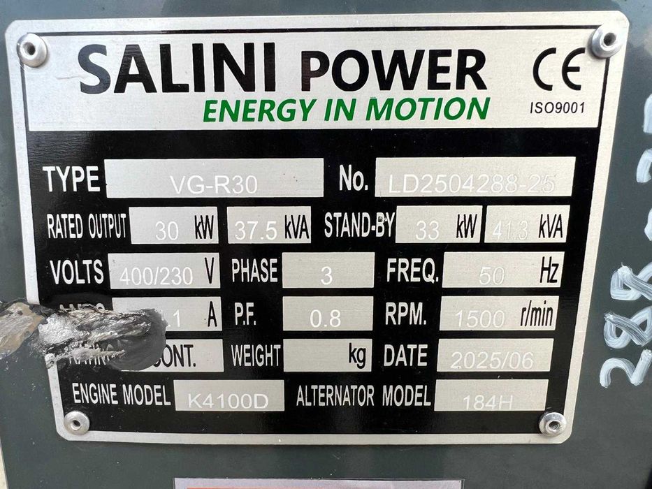 Generator Salini / Compal - 33 Kw , Silentios (Nou 2025)