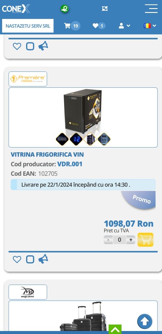 Vitrina frigorifica minifrigider vinuri