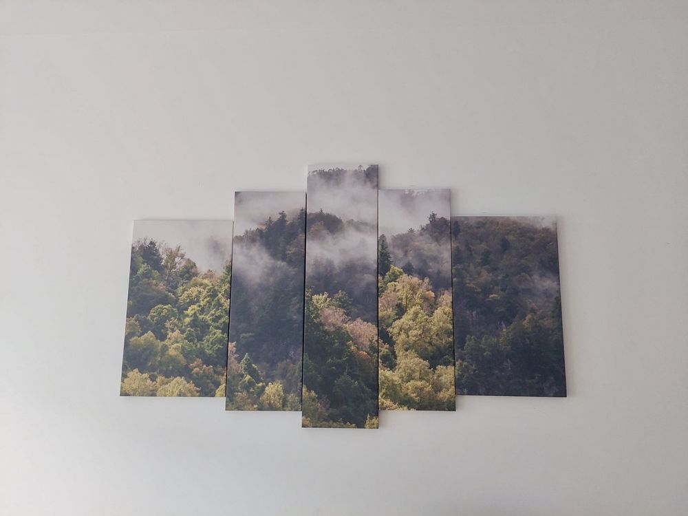 Vand canvas FogForest 5 piese