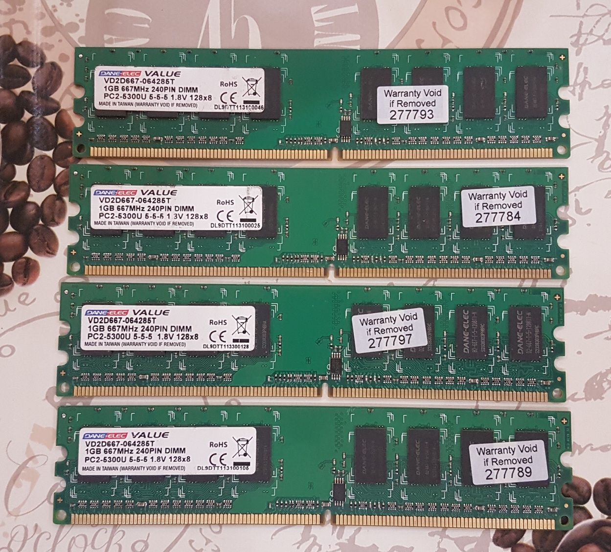 Ram 4×1 gb. DDR2