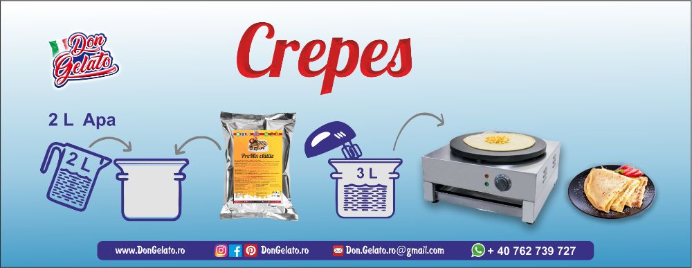 Premix pentru Clătite Crepes | Don Gelato (1000g /2 L Apa)