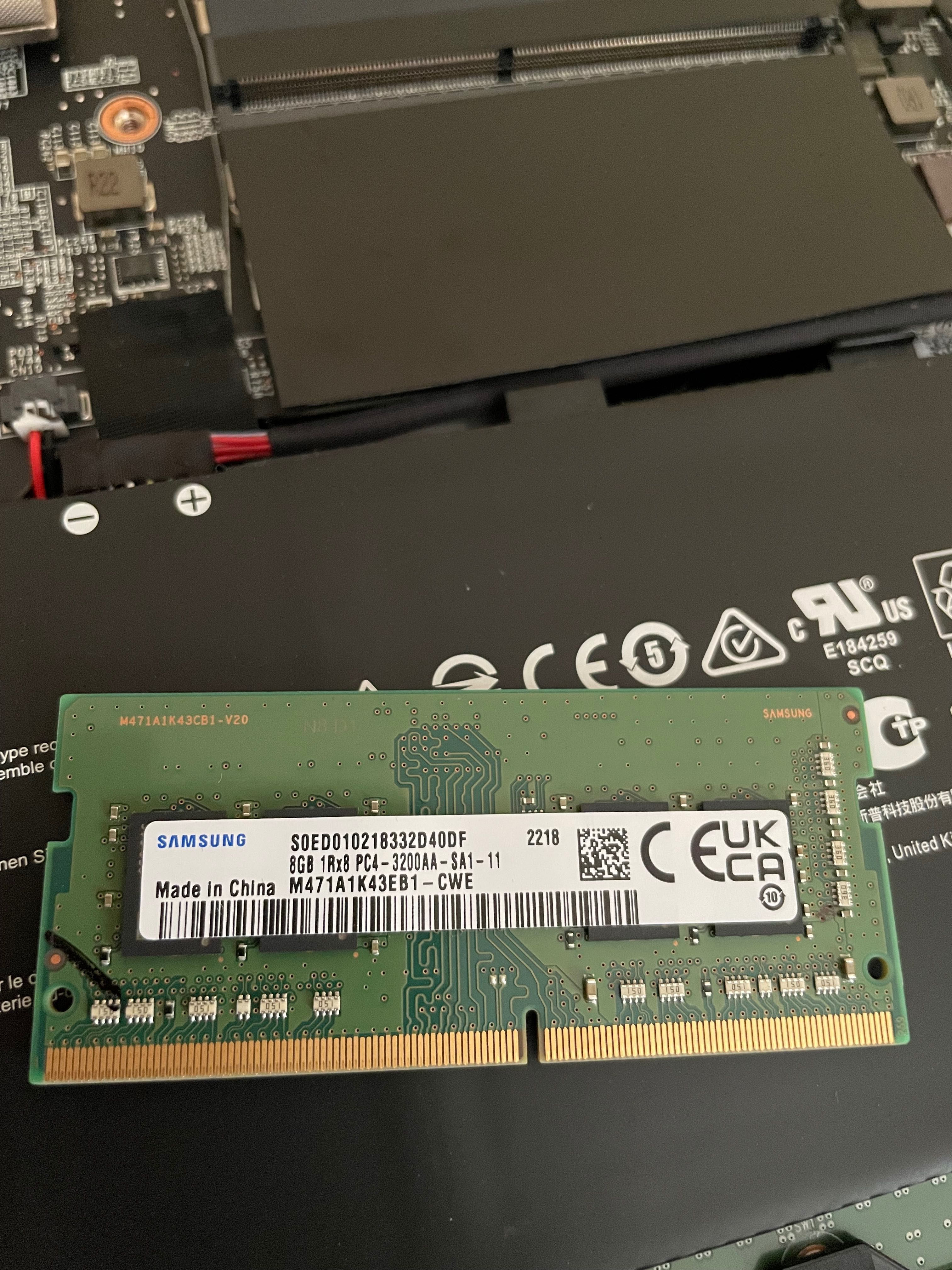 1x placuta ram samsung 8gb ddr4 sodimm 3200mhz 1.2v
