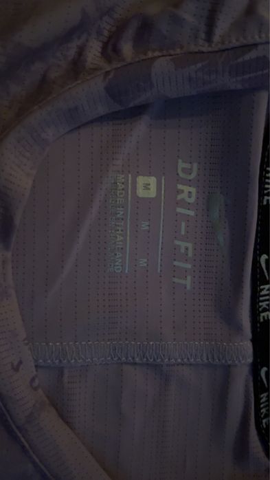 Nike Lilac Graphic Tee – Size M (Fits Like XS)