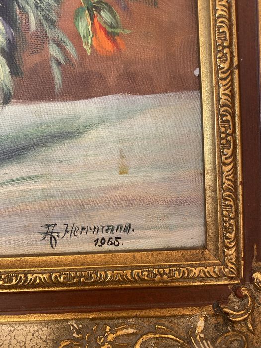 Tablou vechi cu rama baroc