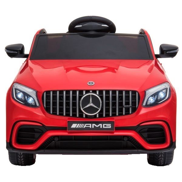 Masinuta electrica Mercedes GLC63s 70W 12V cu Scaun Tapitat #Rosu
