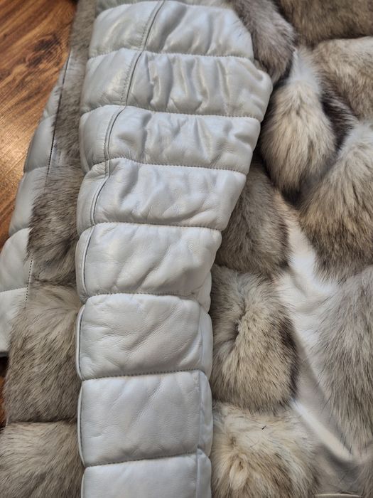 Geaca piele cu blană naturala