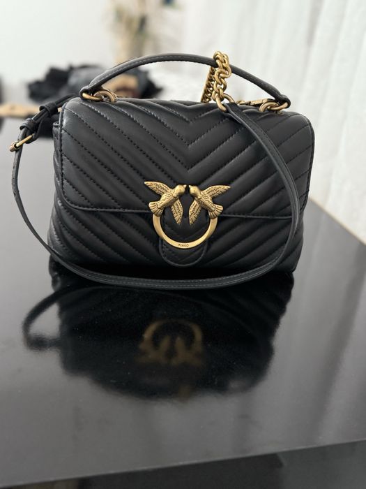 Чанта pinko естествена кожа
