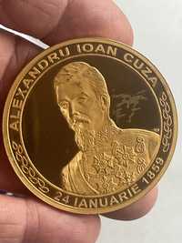Medalie Rara Alexandru Ioan Cuza  argint aurit