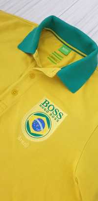 Hugo Boss Paddy Flag Brazil Cotton Modern Fit  M ОРИГИНАЛНА Тениска!