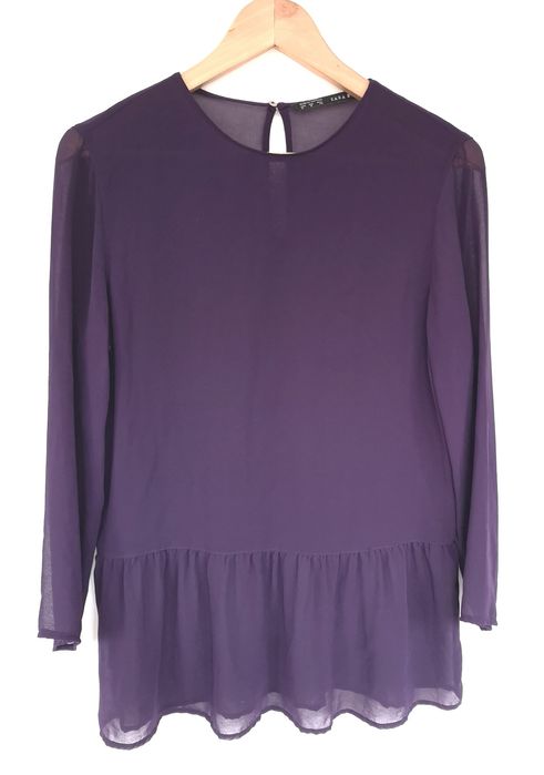 Bluza mov peplum Zara