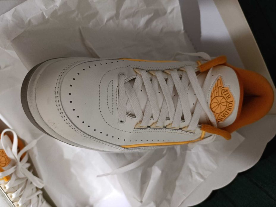 Vand Air Jordan 2 Retro Low, Alb - Portocaliu, Marimea 45.5