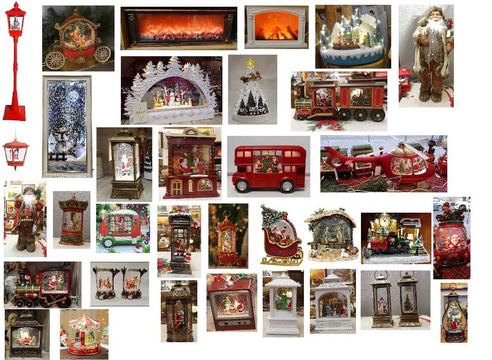 Налична коледна декорация, фенери -светещи, музика, сняг в течност