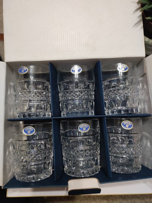 Vând set 6 pahare  Bohemian Crystal