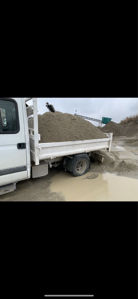 Aduc nisip , pietriș , balastru , amestec , pamant negru