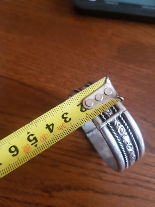 Bratara superba argint masiv vintage,model floral,deosebita