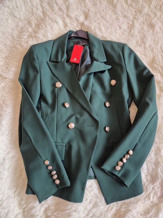 Сако в тъмно зелен цвят
